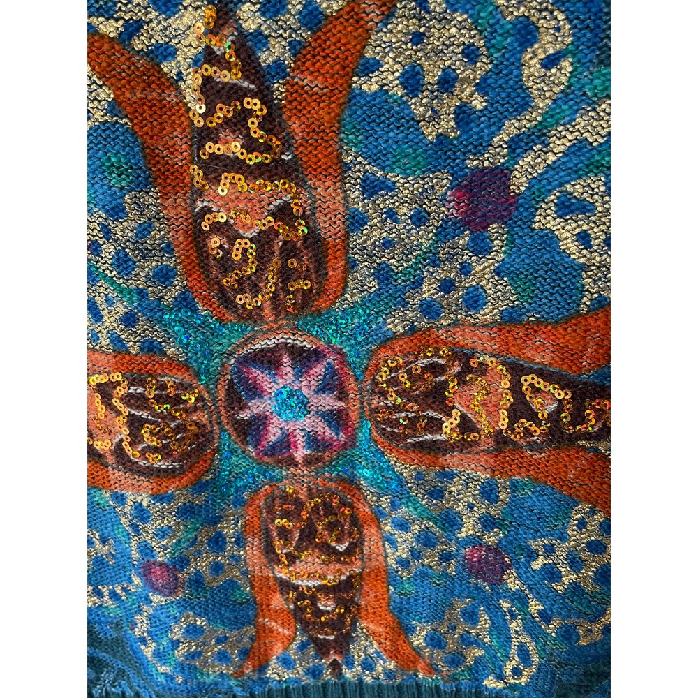 Desigual Size L Teal Pullover sweater - Picture 8 of 15